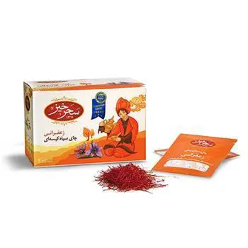 چای سیاه کیسه ای زعفرانی